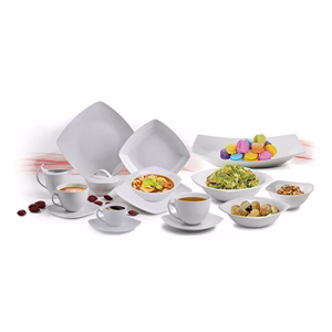 Salátás és pogácsás tál ROTBERG Quadrate fehér 23 cm