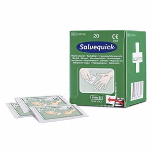 Sebtisztító kendő SALVEQUICK elsősegély állomás utántöltő 20 darabos
