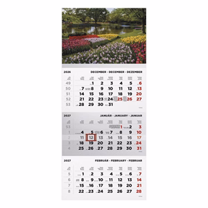 Speditőr naptár TOPTIMER T072 1 tömbös 3 havi Kert 2027