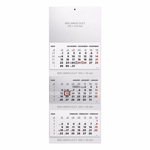 Speditőr naptár TOPTIMER T070 3 tömbös 3 havi üres fejrész 2026.