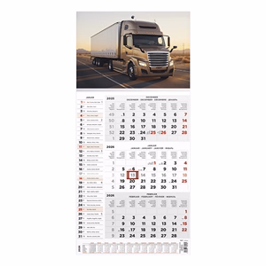 Speditőr naptár TOPTIMER T077 1 tömbös 3 havi névnapokkal Kamion 2026.