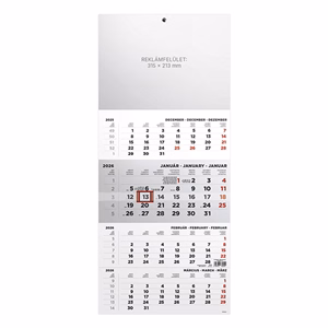 Speditőr naptár TOPTIMER T079 1 tömbös 4 havi üres fejrész 2026.