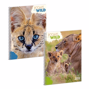 Spirálfüzet kockás ARS UNA Icons of the Wild A/4 60 lapos