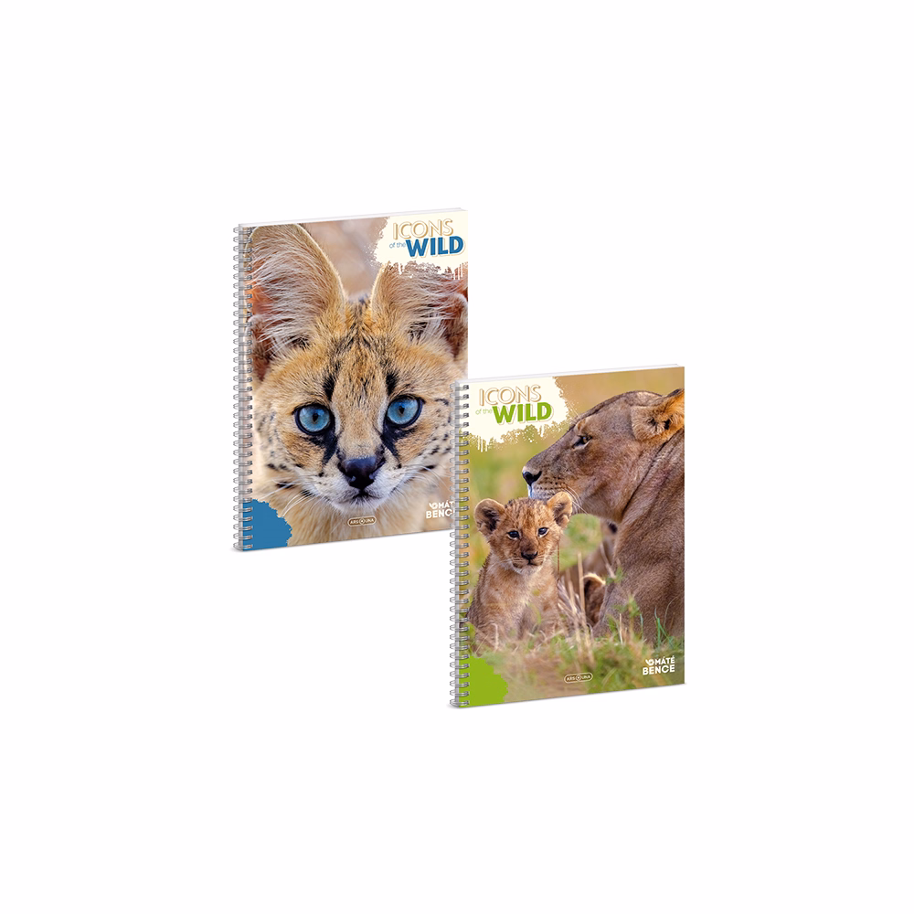 Spirálfüzet kockás ARS UNA Icons of the Wild A/4 60 lapos