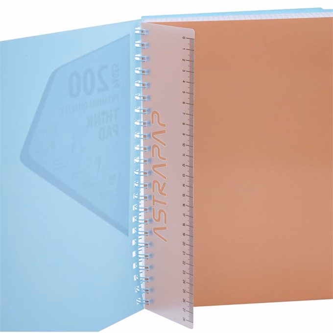 Spirálfüzet kockás ASTRA PAP A/4 100 lapos perforált színregiszteres Pasztell
