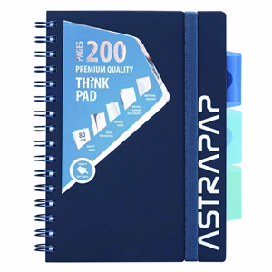 Spirálfüzet kockás ASTRA PAP A/5 100 lapos perforált színregiszteres Ombre sötét