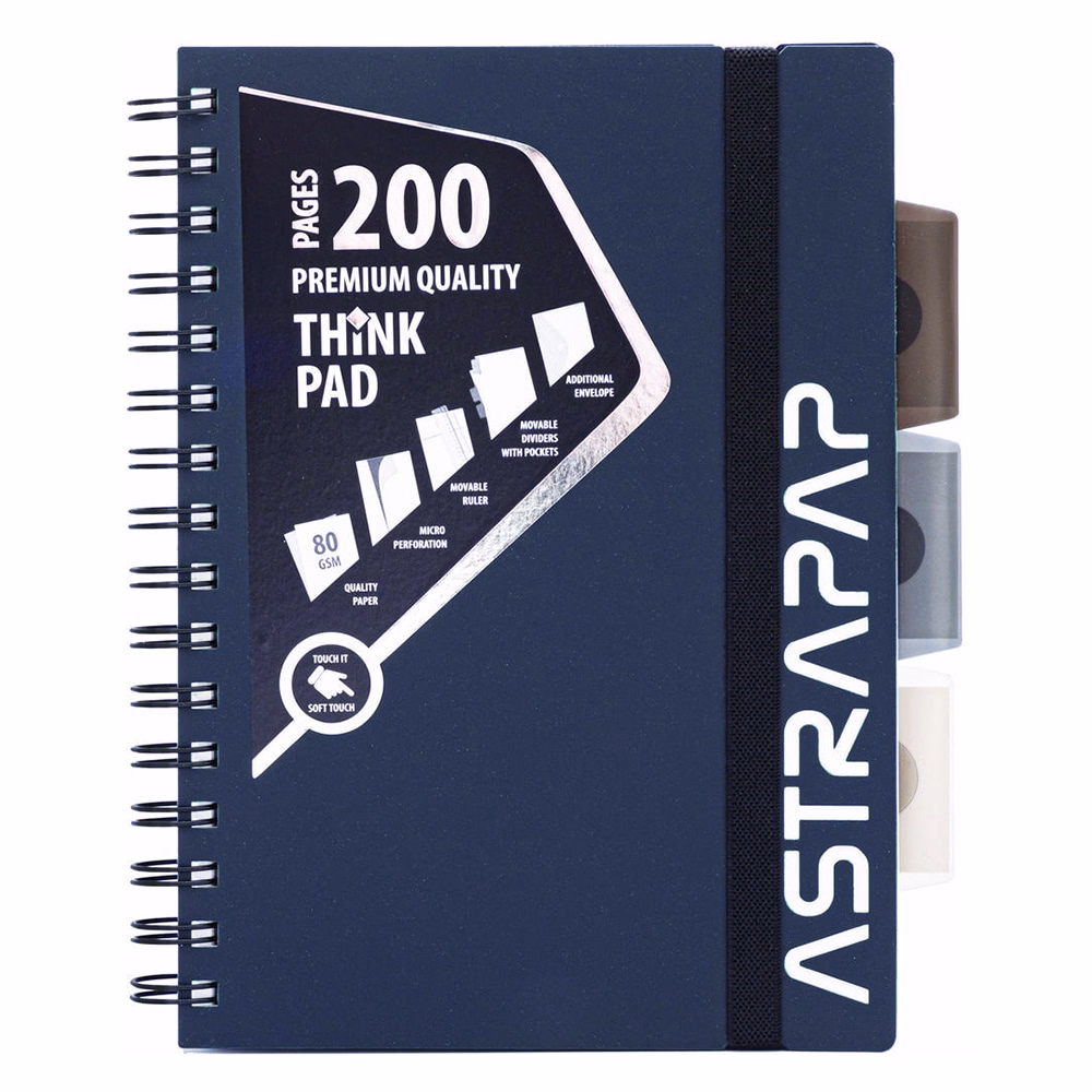 Spirálfüzet kockás ASTRA PAP A/5 100 lapos perforált színregiszteres Ombre sötét