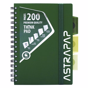 Spirálfüzet kockás ASTRA PAP A/5 100 lapos perforált színregiszteres Ombre sötét