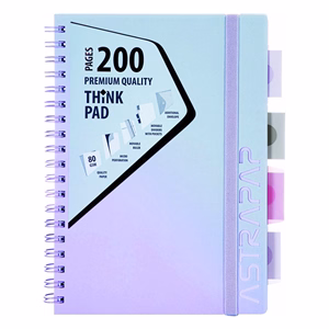 Spirálfüzet kockás ASTRA PAP B/5 100 lapos perforált színregiszteres Ombre világos