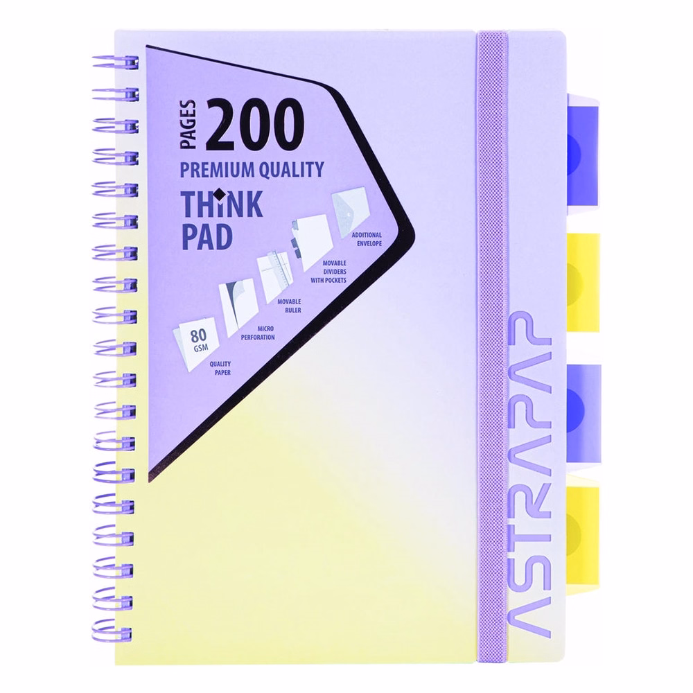 Spirálfüzet kockás ASTRA PAP B/5 100 lapos perforált színregiszteres Ombre világos