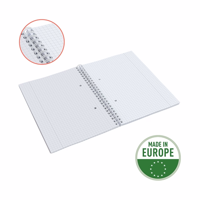 Spirálfüzet kockás ESSELTE A/5 80 lapos Colour Breeze korall