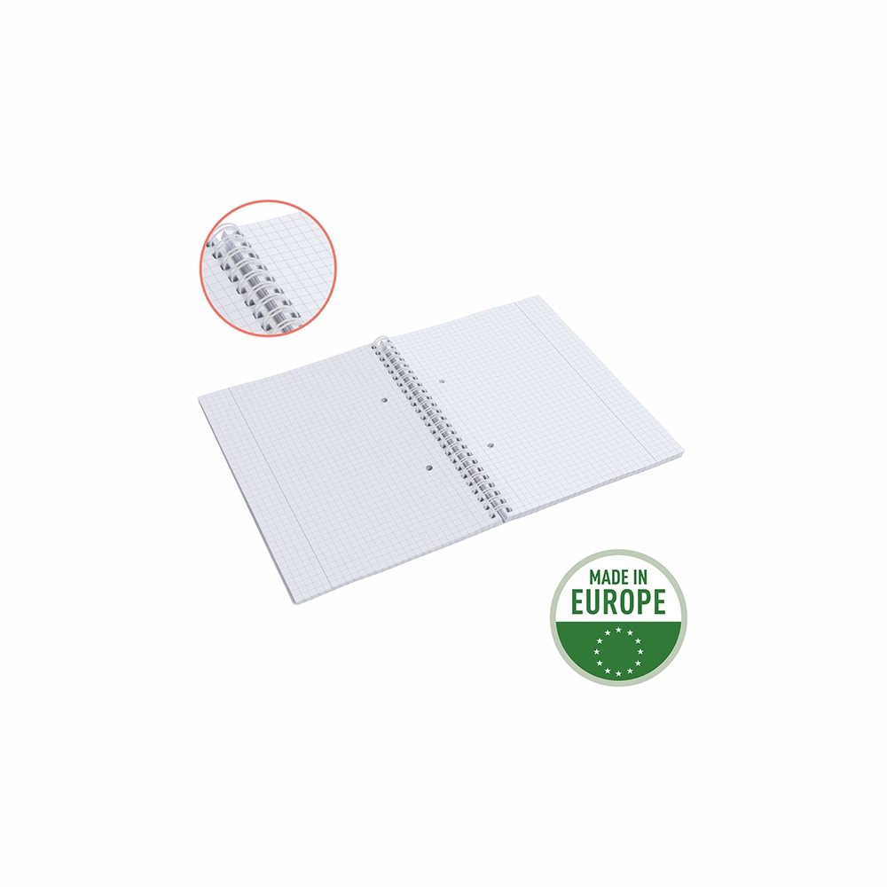 Spirálfüzet kockás ESSELTE A/5 80 lapos Colour Breeze korall