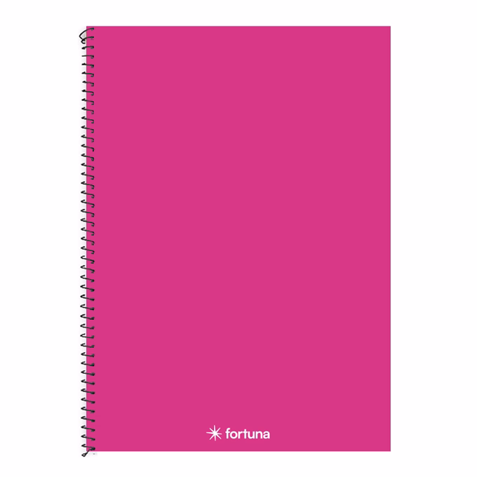 Spirálfüzet kockás FORTUNA Monocolor A/4 70 lapos magenta