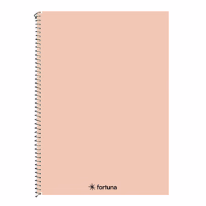 Spirálfüzet kockás FORTUNA Monocolor A/4 70 lapos pasztell barack
