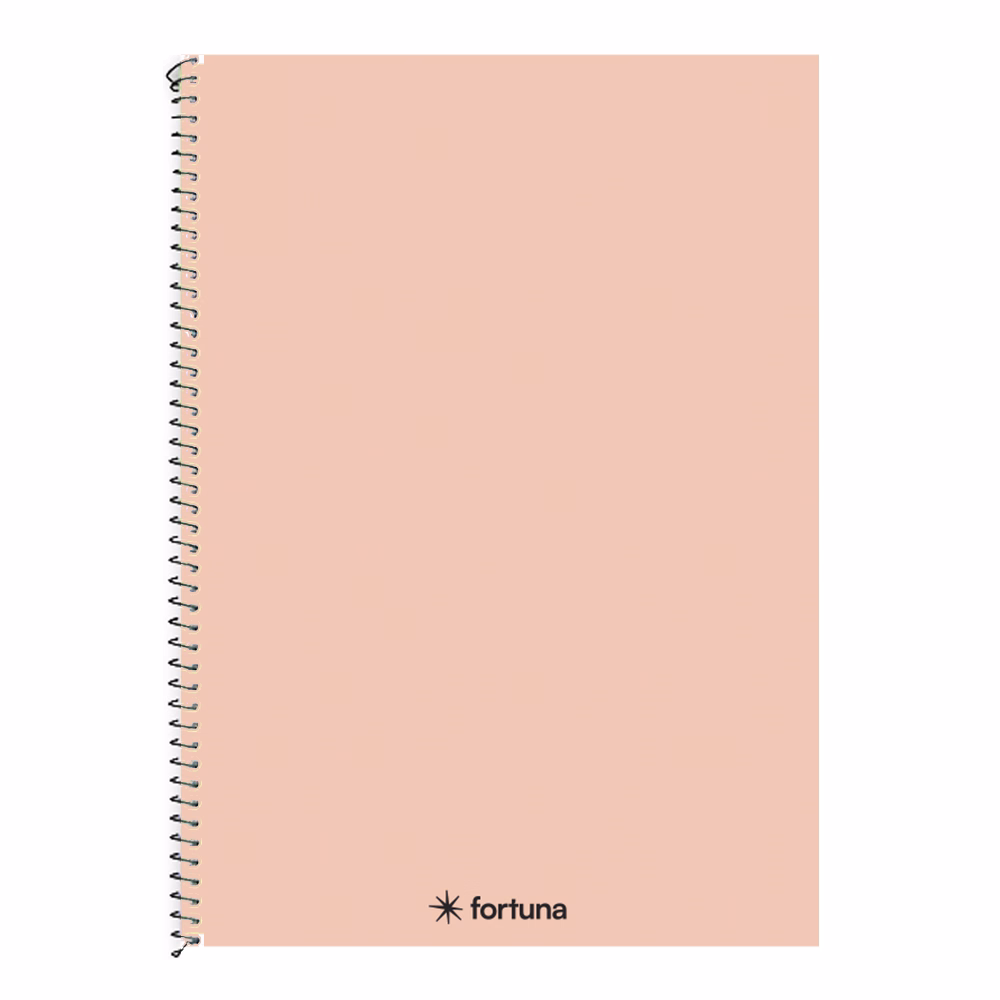 Spirálfüzet kockás FORTUNA Monocolor A/4 70 lapos pasztell barack