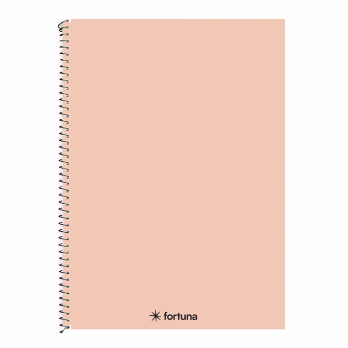 Spirálfüzet kockás FORTUNA Monocolor A/4 70 lapos pasztell barack