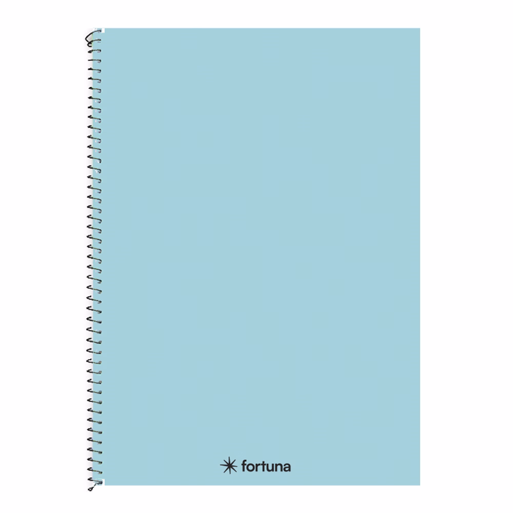 Spirálfüzet kockás FORTUNA Monocolor A/4 70 lapos pasztell kék
