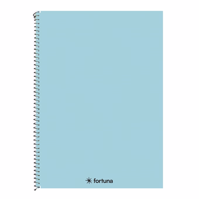 Spirálfüzet kockás FORTUNA Monocolor A/4 70 lapos pasztell kék