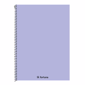 Spirálfüzet kockás FORTUNA Monocolor A/4 70 lapos pasztell lila