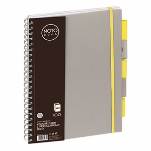 Spirálfüzet kockás GRAND A/4 100 lapos regiszteres szürke Spirálfüzet kockás GRAND A/4 100 lapos regiszteres szürke