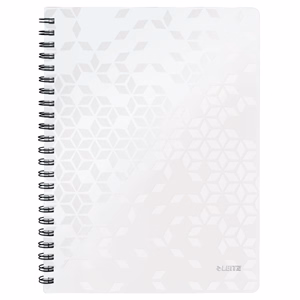 Spirálfüzet kockás LEITZ Wow A/4 80 lapos fehér