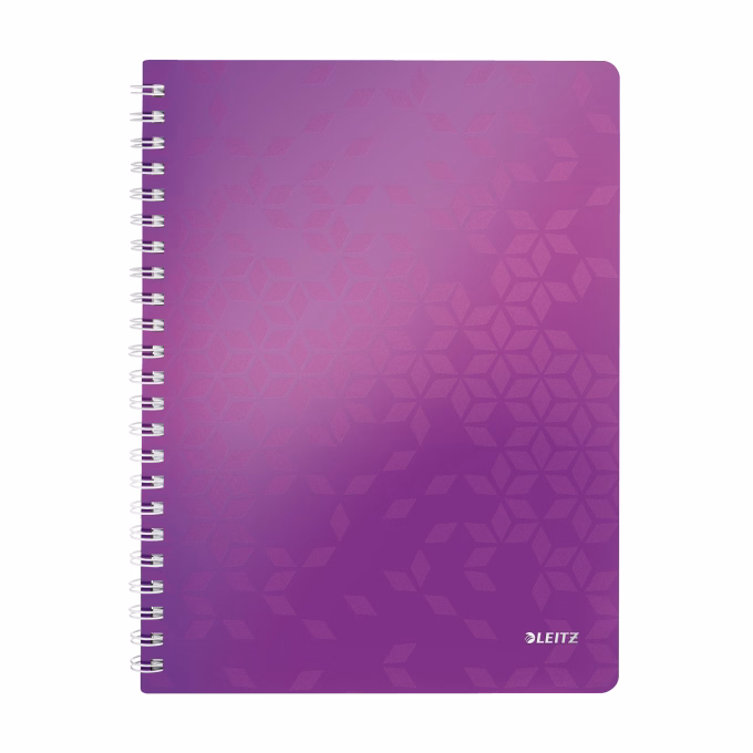 Spirálfüzet kockás LEITZ Wow A/4 80 lapos lila