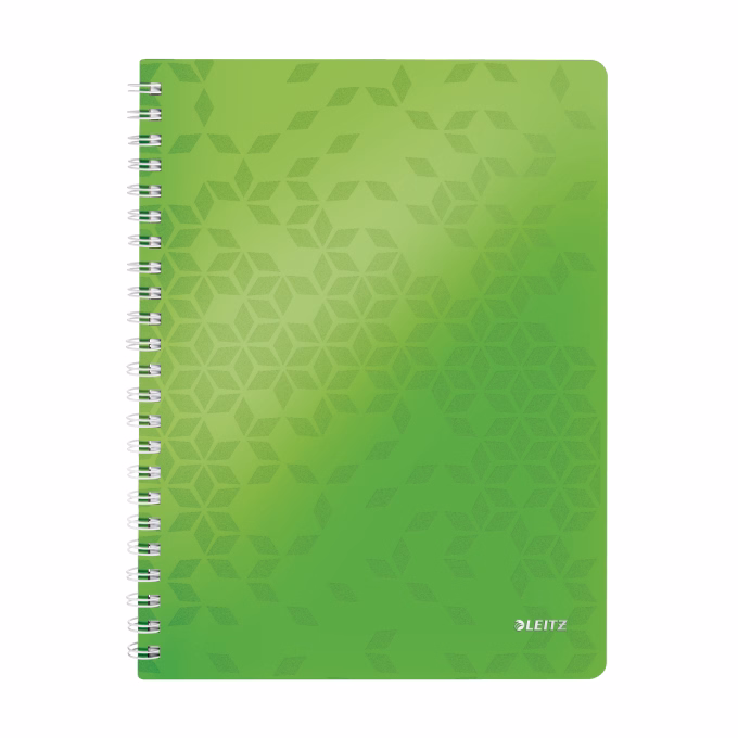 Spirálfüzet kockás LEITZ Wow A/4 80 lapos zöld