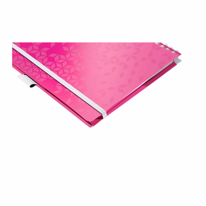 Spirálfüzet kockás LEITZ Wow Active A/4 80 lapos rózsaszín