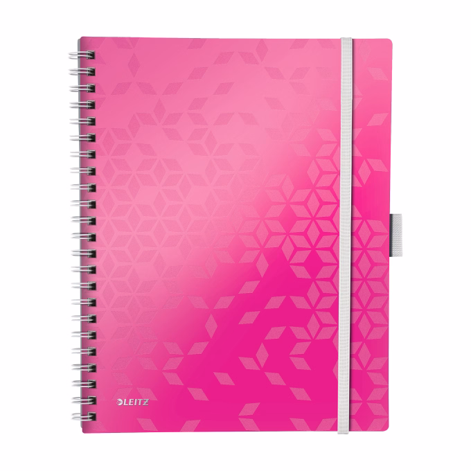 Spirálfüzet kockás LEITZ Wow Active A/4 80 lapos rózsaszín