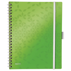 Spirálfüzet kockás LEITZ Wow Active A/4 80 lapos zöld
