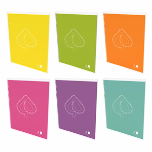 Spirálfüzet kockás LIPAMILL A/4 50 lapos Fluo