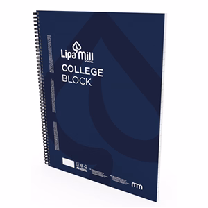 Spirálfüzet kockás LIPAMILL A/4 70 lapos College block