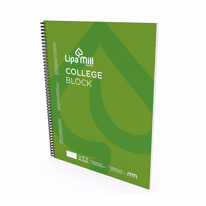 Spirálfüzet kockás LIPAMILL A/4 70 lapos College block