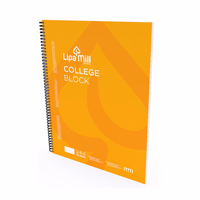 Spirálfüzet kockás LIPAMILL A/4 70 lapos College block