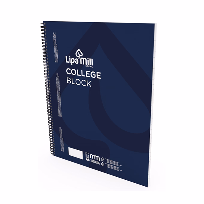 Spirálfüzet kockás LIPAMILL A/5 70 lapos College block