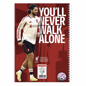 Spirálfüzet kockás LIVERPOOL A/4 70 lapos