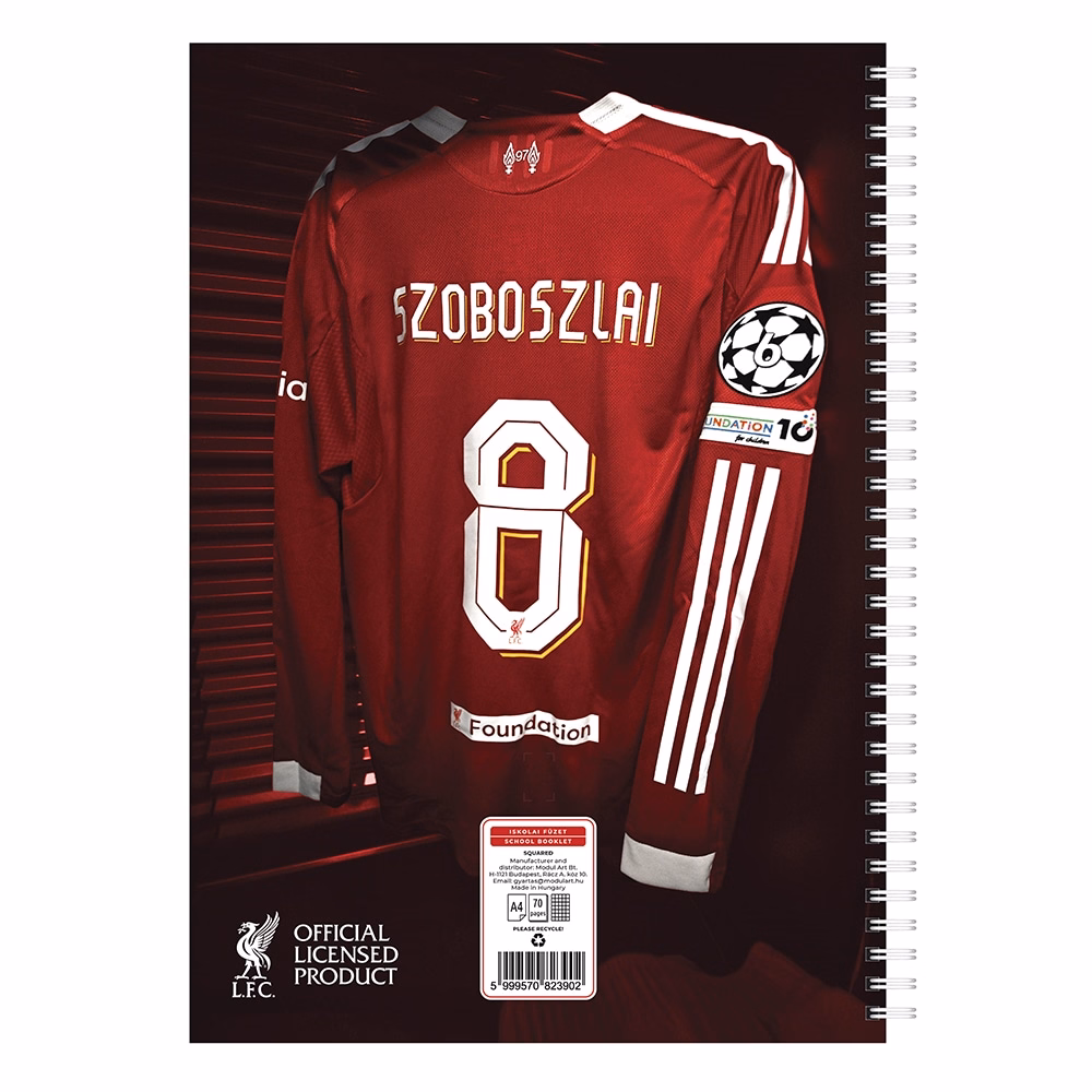 Spirálfüzet kockás LIVERPOOL A/4 70 lapos