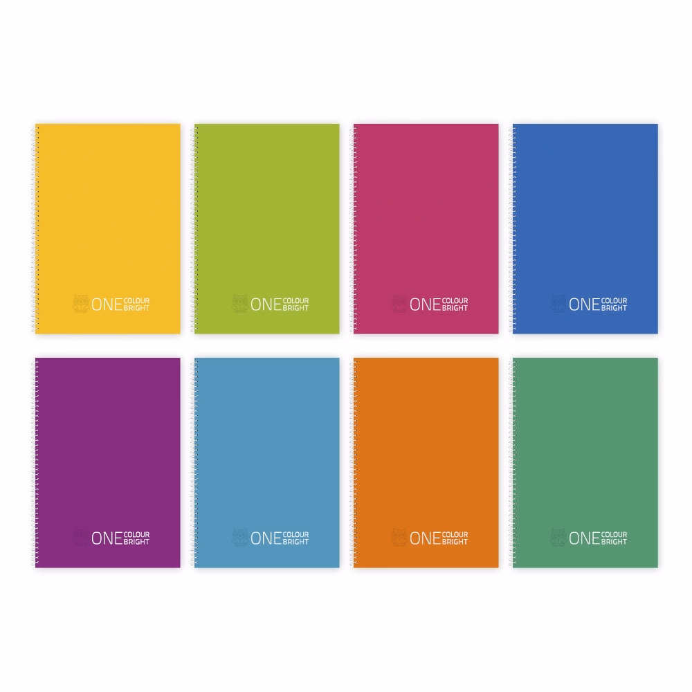 Spirálfüzet kockás One Colour Bright A/5 70 lapos vegyes színek