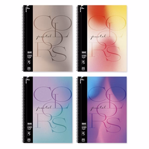 Spirálfüzet kockás Pastel A/4 70 lapos vegyes színek