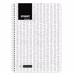 Spirálfüzet kockás STREET Pad A/4 100 lapos fehér