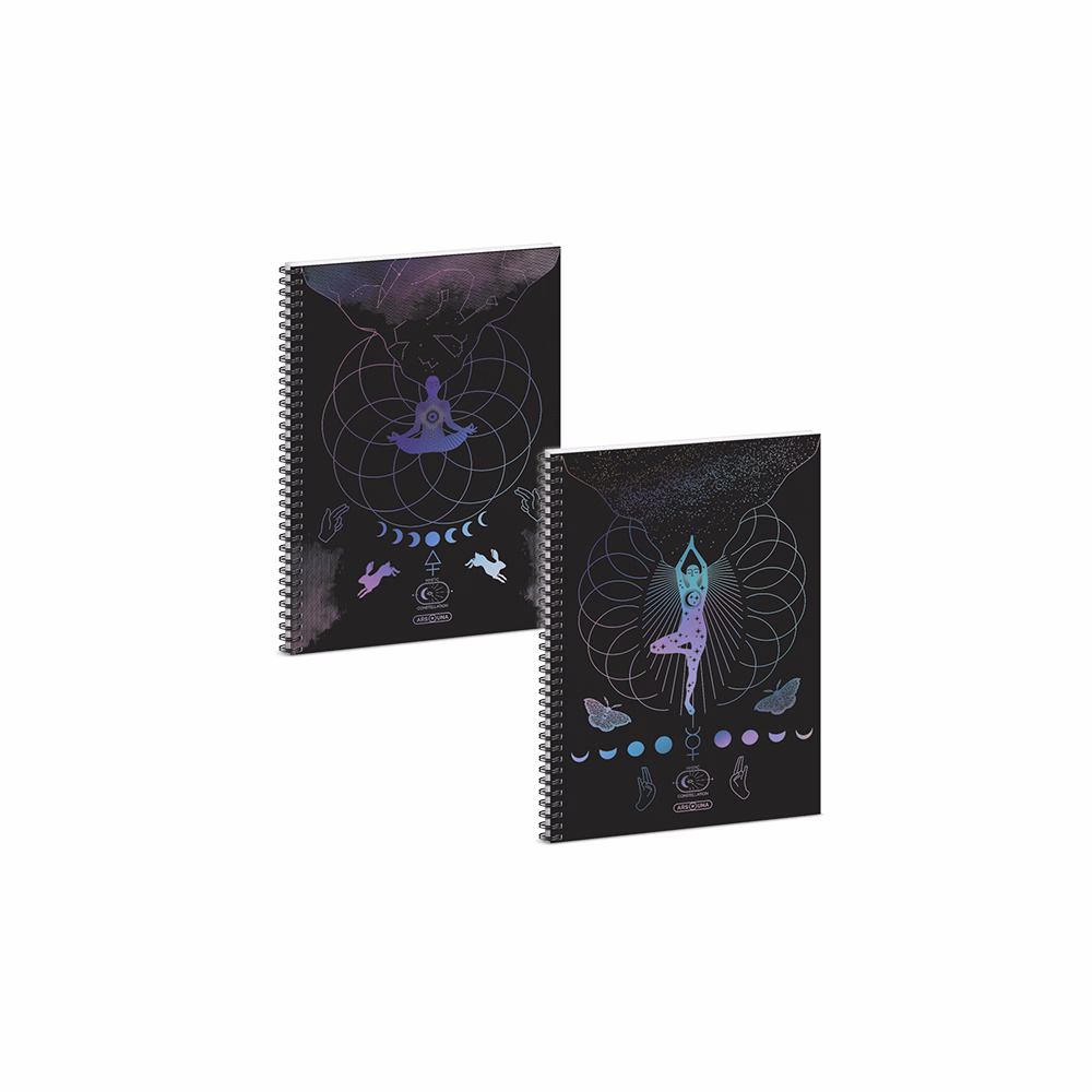 Spirálfüzet sima ARS UNA Mystic Constellation A/4 60 lapos