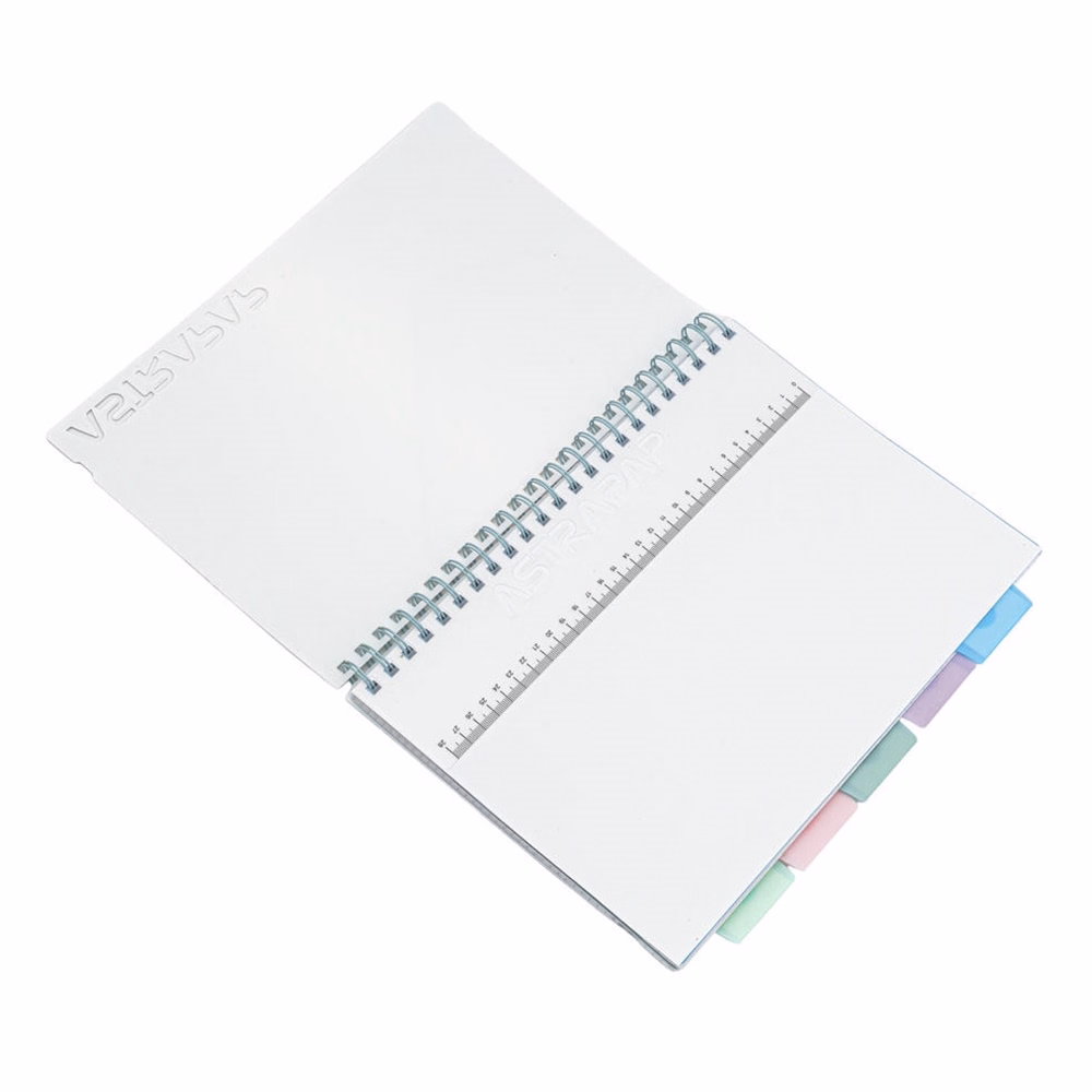 Spirálfüzet vonalas ASTRA PAP A/4 100 lapos perforált színregiszteres Ombre Pasztell