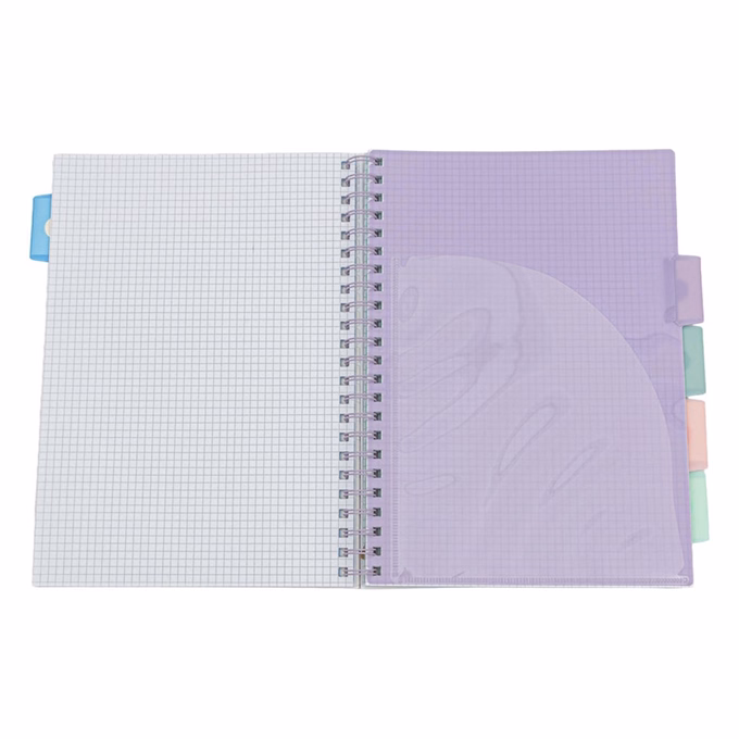 Spirálfüzet vonalas ASTRA PAP A/4 100 lapos perforált színregiszteres Ombre Pasztell