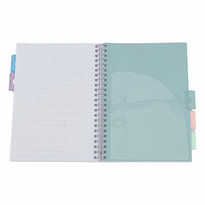 Spirálfüzet vonalas ASTRA PAP A/4 100 lapos perforált színregiszteres Ombre Pasztell