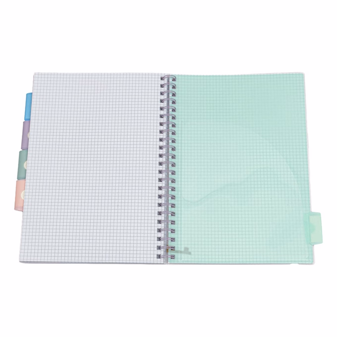 Spirálfüzet vonalas ASTRA PAP A/4 100 lapos perforált színregiszteres Ombre Pasztell