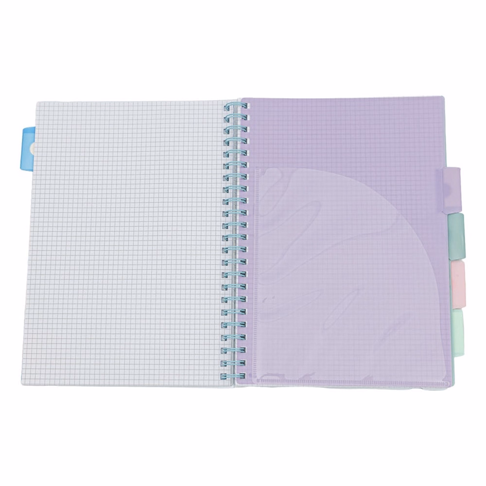 Spirálfüzet vonalas ASTRA PAP A/4 100 lapos perforált színregiszteres Ombre Pasztell