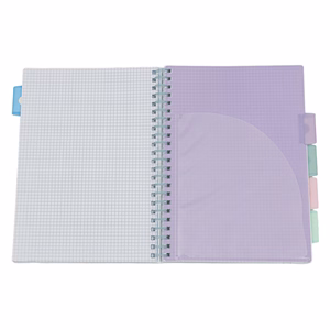 Spirálfüzet vonalas ASTRA PAP A/4 100 lapos perforált színregiszteres Ombre Pasztell