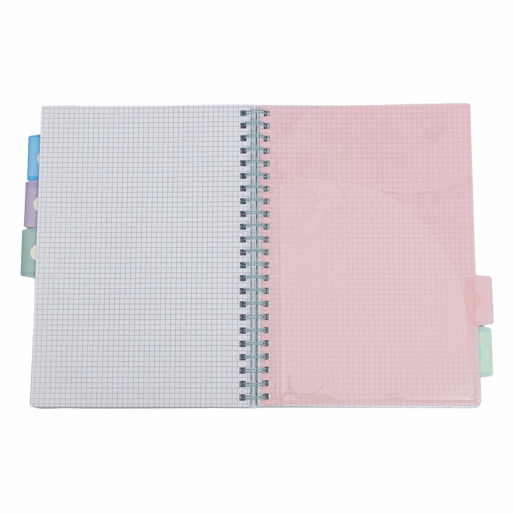 Spirálfüzet vonalas ASTRA PAP A/4 100 lapos perforált színregiszteres Ombre Pasztell