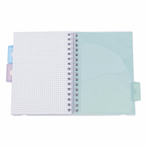 Spirálfüzet vonalas ASTRA PAP A/5 100 lapos perforált színregiszteres Ombre Pasztell