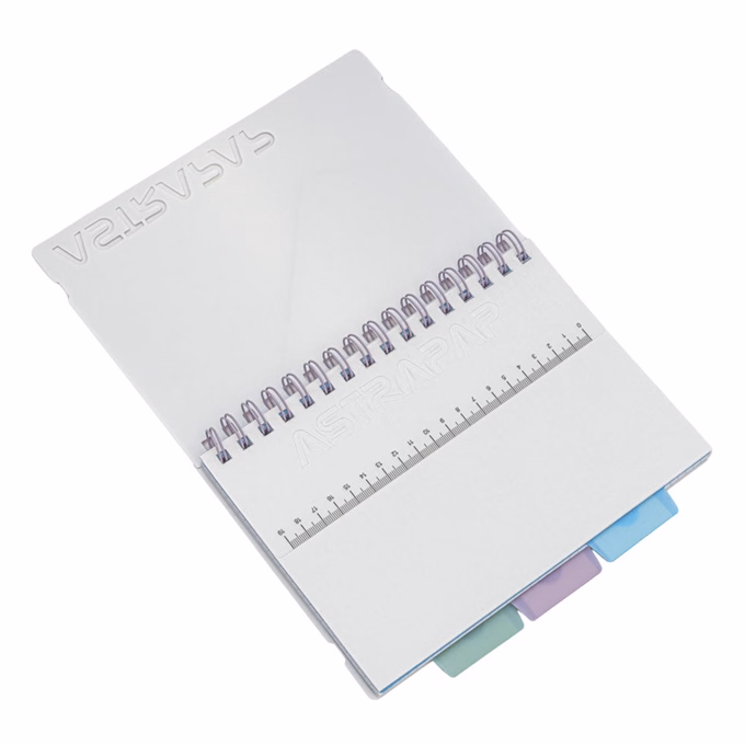 Spirálfüzet vonalas ASTRA PAP A/5 100 lapos perforált színregiszteres Ombre Pasztell